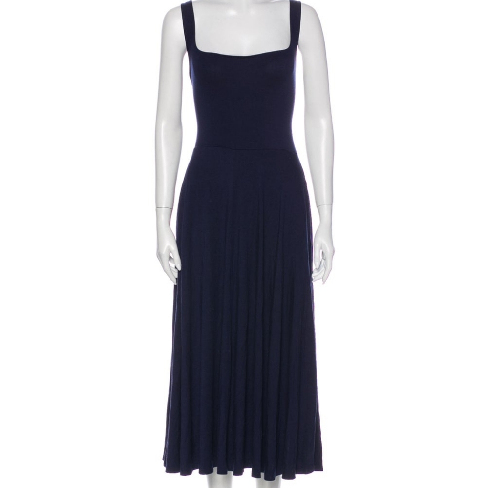 Reformation Navy Midi Dress